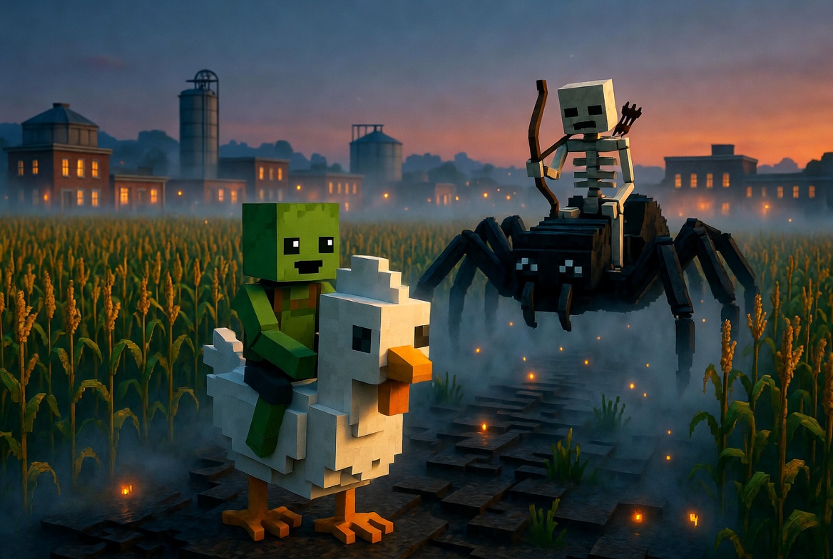 The Chicken Jockey and the Spider Jockey
